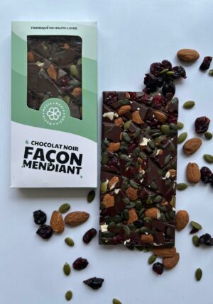Tablette Gourmande Chocolat Noir Façon Mendiants