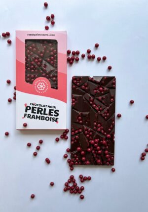 Tablette Gourmande Chocolat Noir & Perles de Framboise