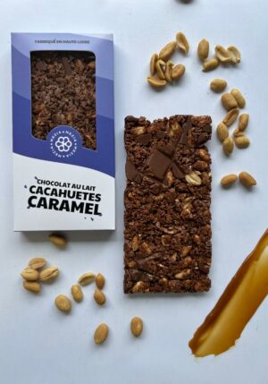 Tablette Gourmande Chocolat au Lait Caramel & Cacahuètes