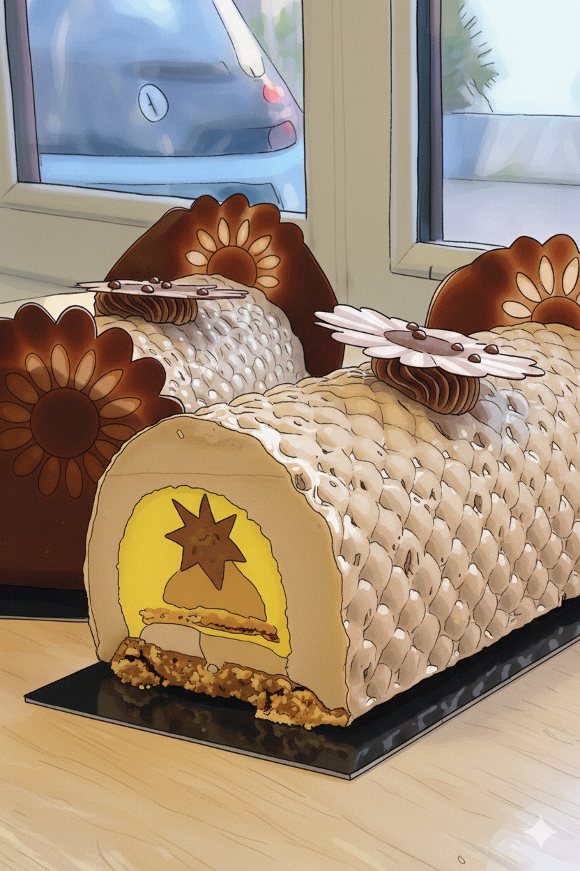 Bûche glacée Marron AOP d'Ardèche - Poire - 8 parts – Image 2