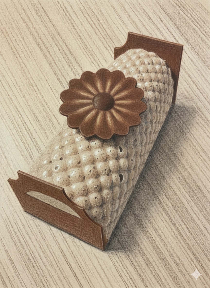 Bûche glacée mixte (Sorbet Cacao - Vanille / Framboise - Litchi) - 8 parts – Image 2